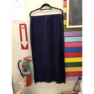 Mixit one size beach scarf cover up skirt American navy fringe new JCPenney